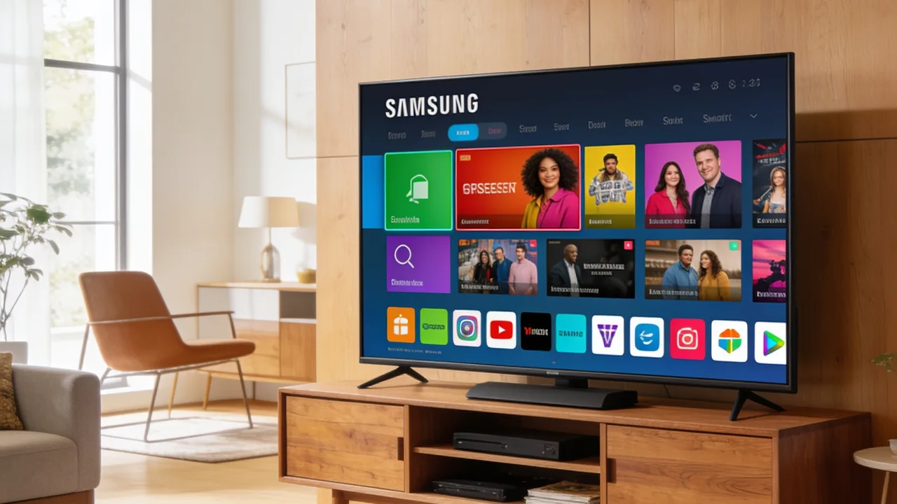 Smart TV Samsung affichant une interface IPTV